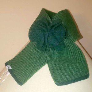 McConnell Lambs wool Stripe Scarf in Petrel Green